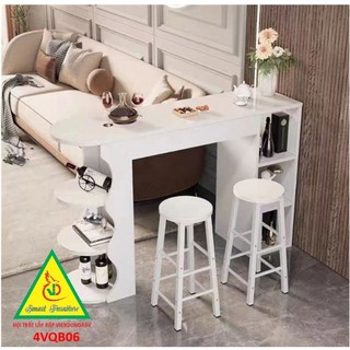 Quầy bar mini kiêm vách ngăn phòng khách nhà bếp 4VQB06 ( Không ghế )- NỘI THẤT LẮP RÁP VIENDONGADV