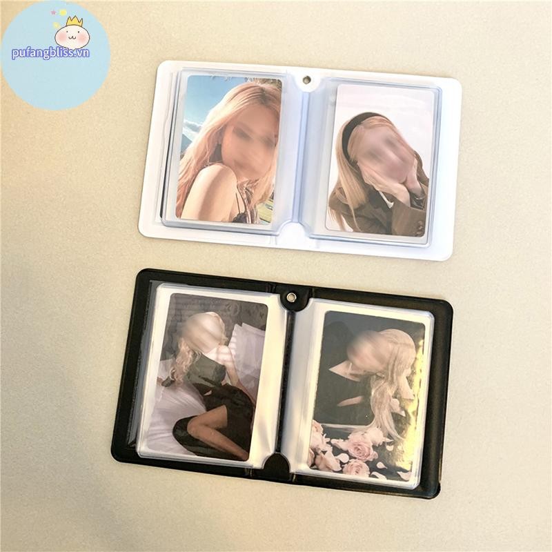 Pufangbliss INS Hồng Đen Ren Kẻ Sọc Album Ảnh Kpop Hàn Quốc Thần Tượng Ngôi Sao Đuổi Theo Chất Kết Dính photocard Giá Đỡ 3 Inch Sưu Tập Sách Album VN