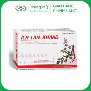 Ích Tâm Khang hộp 30v dùng cho người suy tim, giảm các triệu chứng ho, khó thở, đau ngực