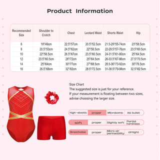 Yhong 3 Trong 1 Leotards Cho Thể Dục Bé Gái Thực Hành Trang Phục Trang Phục Bộ Quần Short