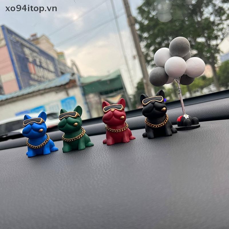 Xoitop Đồ trang trí xe Bulldog chống mài mòn Cảm giác thoải mái Chất liệu nhựa Bảng điều khiển ô tô Trang trí phụ kiện ô tô Trang trí nội thất VN