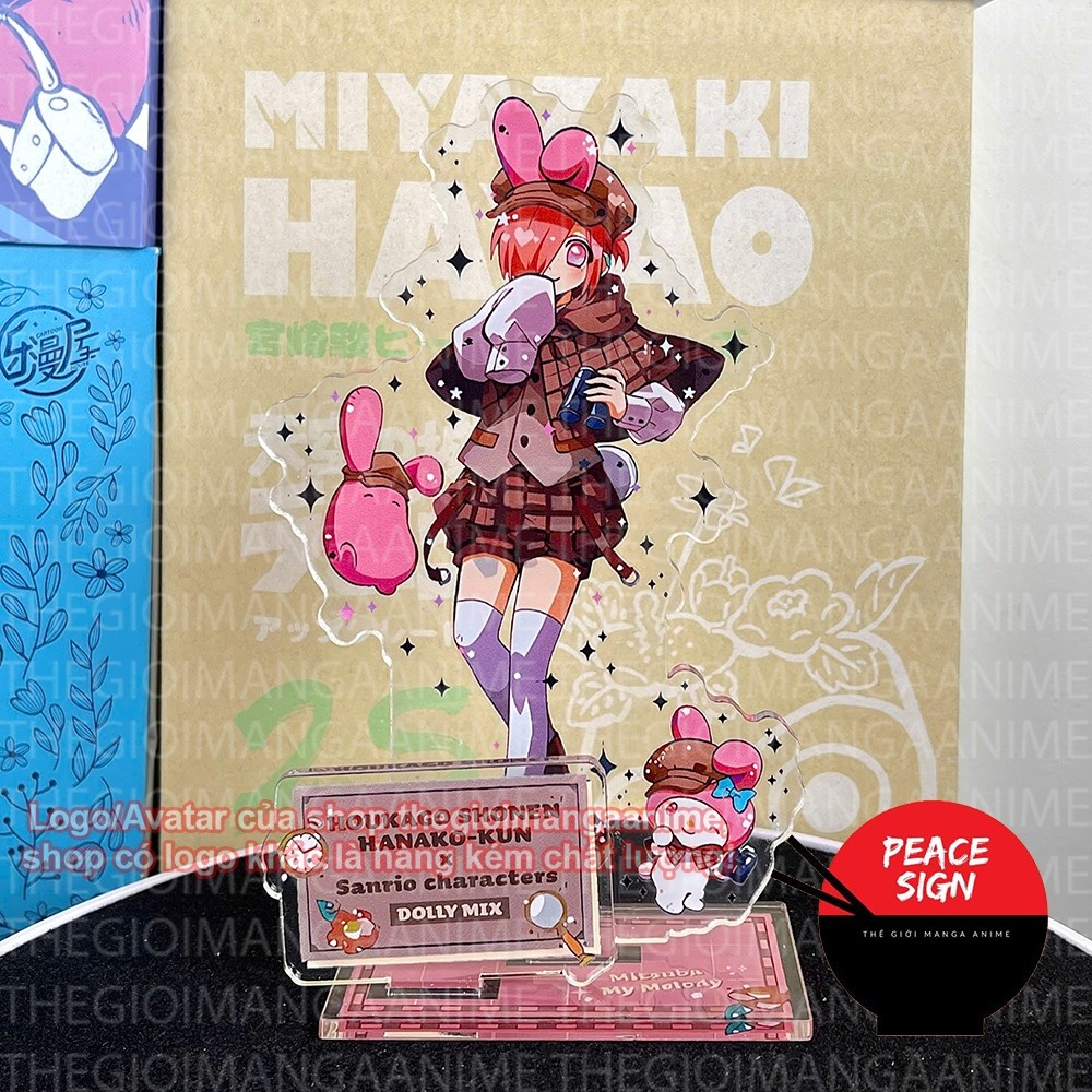 Mô hình Standee CẬU MA NHÀ XÍ HANAKO-KUN ver SANRIO Toilet-bound Jibaku Shounen Hanako-kun in hình anime chibi