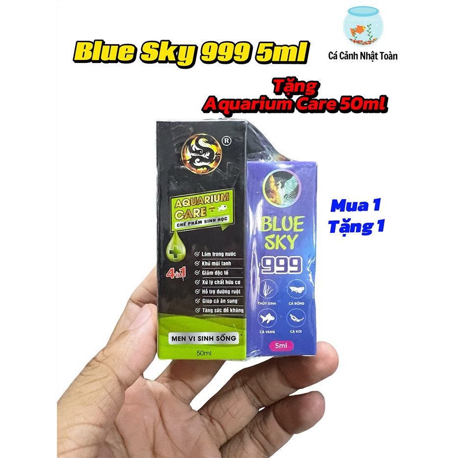 [1 Tặng 1] Blue Sky 999 5ml Tặng Kèm Vi Sinh Aquarium Care 50ml Cho Cá Cảnh