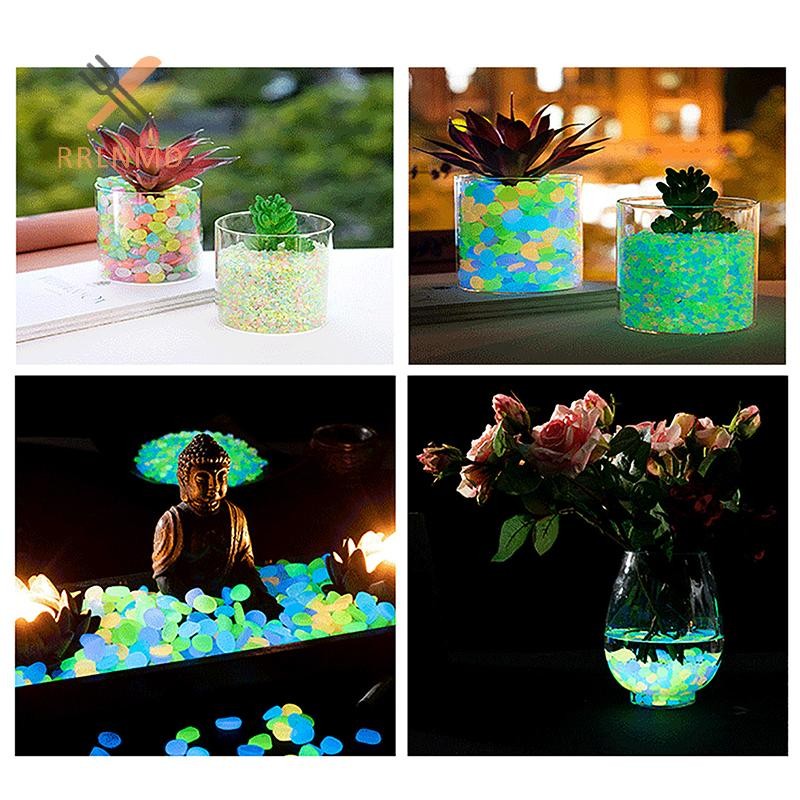 Rrlnmd > 100 Viên Đá Dạ Quang Sân Vườn Phát Sáng Trong Bóng Tối Trang Trí Sỏi Phụ Kiện MỚI