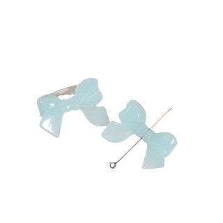 Phong cách Hàn Quốc ngọt ngào thạch màu đục lỗ nơ nơ thắt nơ phụ kiện trang sức phụ kiện diy bông tai mũ Phụ kiện tóc phụ kiện mặt dây chuyền chất liệu