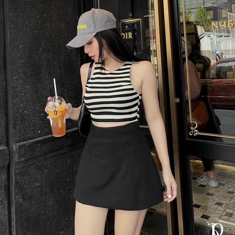 Chân Váy Chữ A Cạp Lưng Cao Chất Kaki Mềm Cao Cấp Co Giãn TA-88 Nữ Women