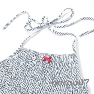 Đầm Cami cổ dây dành cho nữ Đầm Mini chữ A sọc mỏng không tay không lưng cho câu lạc bộ tiệc tùng hàng ngày