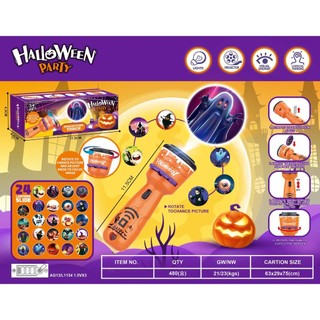 Đèn pin chiếu Halloween Sáng tạo Lễ hội Halloween Đèn chiếu cho đồ dùng dự tiệc Đạo cụ khí quyển