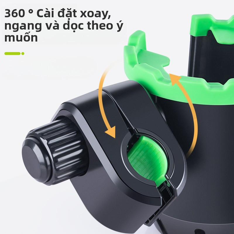 giá đỡ cốc nước xe máy，Giá đỡ cốc nước loại mới, lắp đặt ngẫu nhiên xoay 360 độ, có thể sử dụng làm giá đỡ điện thoại di động hoặc có thể lưu trữ cốc nước, được làm bằng chất liệu ABS + cao su, đáng để có phụ kiện xe máy