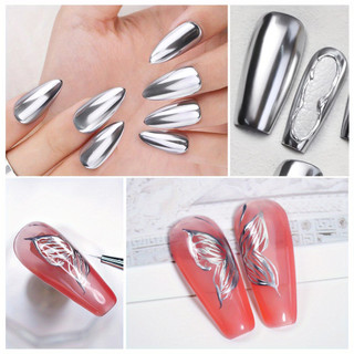 XEIJAYI Gương Kim Loại Bạc Gel Móng Tay Mật Độ Cao Kéo Dòng Móc Cạnh Tranh Quang Trị Liệu Keo Móng Tay Nghệ Thuật Làm Móng Tay Cho Tiệm Móng Tay