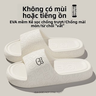 Dép lê quai gấu đáng yêu đế mền kiểu dáng thời trang, Dép quai ngang phong cách icon mặt gấu