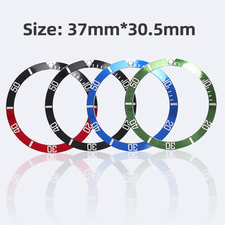 37 * 30.5mm Mặt Đồng Hồ Nhôm Vòng Viền Chèn Vòng Đồng Hồ Nam Phụ Kiện Thay Thế Đồng Hồ Mặt Đồng Hồ Viền Dụng Cụ Sửa Chữa