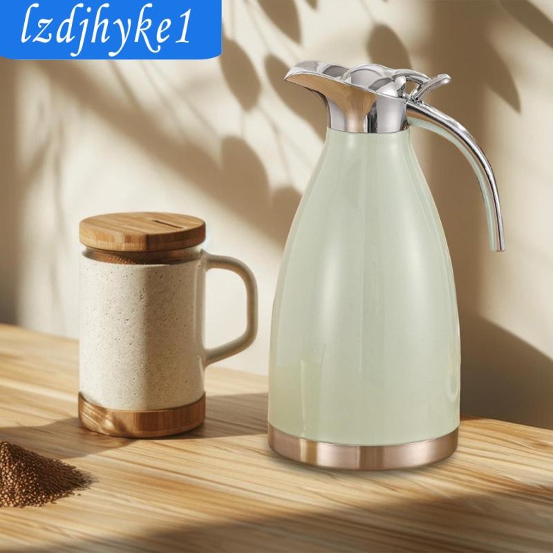 Ấm đun nước cách nhiệt chân không bằng thép không gỉ 2.0 L Tường đôi 14.3x28.5cm Nắp chống rò rỉ Ấm đun nước nóng cho cửa hàng
