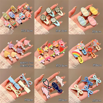 Bộ 10 Kẹp Tóc mái Nhiều Màu Sắc Phong Cách Hàn Quốc Dễ Thương Cho Phụ Nữ