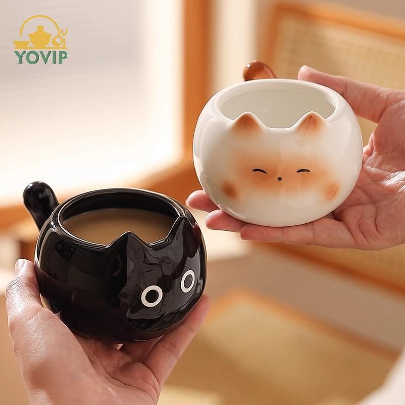 YOVIP Gốm Cốc Hoạt Hình Xiêm Cốc Cà Phê Underglase Màu Cốc Nước Nhà Ăn Sáng Sữa Cà Phê Cốc Quà Tặng Sinh Nhật VN