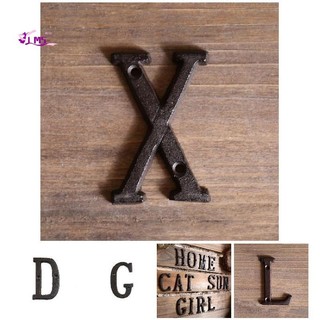 Kim Loại Chữ Số Gang Trang Trí Nhà Ký Cửa DIY Cafe Tường