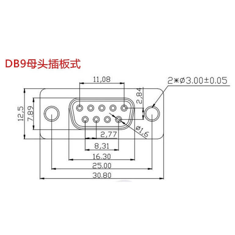 DP9 Nữ Đầu Nam Lỗ Đầu In-Line Tấm Loại DB9 Xanh Không Có / Có Khóa Có Đinh Tán Harpoon Vít