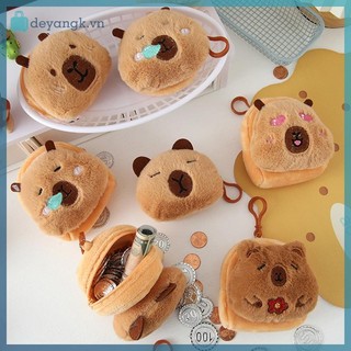 Deyangk Sáng Tạo Mới Capybara Anime Sang Trọng Ví Đựng Tiền Xu Thời Trang Ví Tròn Hoạt Hình Túi Mặt Dây Chuyền VN