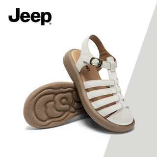 JEEP Nữ Mùa Hè Mới Phát Hành Xăng đan La Mã, Đế Mềm Thoáng Khí Chống Dây, Dép Ngoài Trời Dệt Đa Năng
