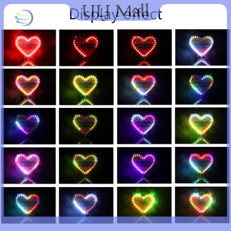 ULJ LED Hình Trái Tim Dòng Chảy Bộ Điện Tử DIY Với 32 Đèn LED Nhiều Màu Sắc DIY Hàn Thực Hành Chạy Bằng Pin.