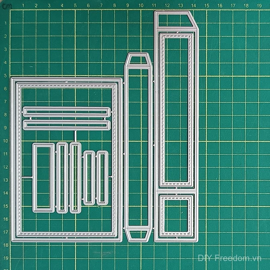 Bộ sưu tập hộp phong cảnh 3D Kim loại Khuôn cắt thép Carbon Giấy thủ công DIY Dập nổi Khắc mẫu sổ lưu niệm Album ảnh Thiệp chúc mừng Sổ tay cắt chết