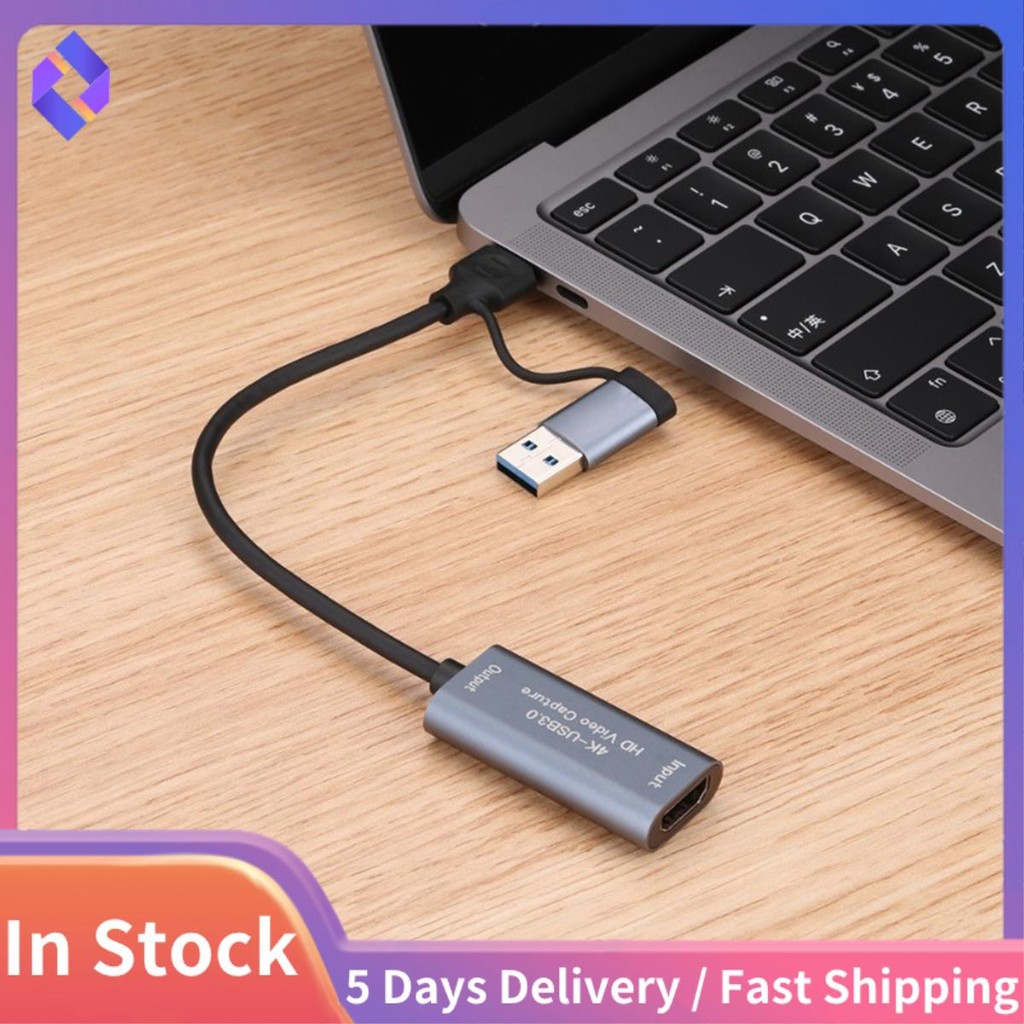 Thẻ ghi video Thẻ ghi trò chơi video 4K - Tương thích với USB Type C để chơi Game Phát trực tiếp