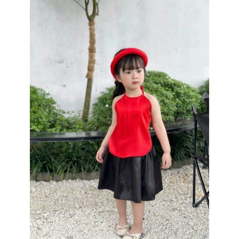 Vấn (mấn) tròn trẻ em dùng để đội đầu kết hợp với yếm tứ thân biểu diễn văn nghệ chụp ảnh cực chất