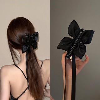 Kẹp tóc nơ Satin trắng phong cách múa ba lê