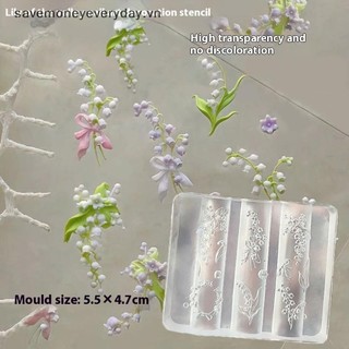 [savemoneyeveryday] Khuôn làm móng bằng silicon phong lan hoa sen mới Trang trí móng tay Thiết kế DIY Tấm dập lập thể Dụng cụ làm móng tay [vn]