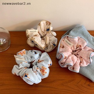 Dây buộc tóc dạ dày sọc, phụ kiện tóc dễ thương cho mùa hè
