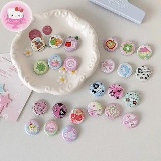 Moonlights 6 Cái Hoạt Hình Dễ Thương Hoạt Hình Nút Huy Hiệu Retro Bé Gái Trẻ Em Ba Lô Túi Đựng Bút Chì DIY Trang Trí Trâm Pin Phụ Kiện EN