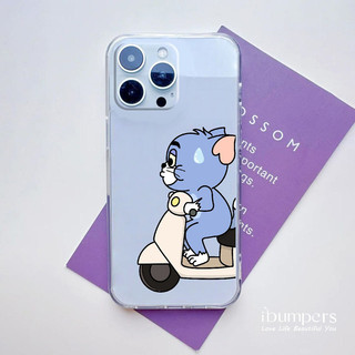 ibumpers Ốp Điện Thoại iPhone Tom và Jerry Họa Tiết Hoạt Hình Cho IPhone 16 15 14 12 13 11 Pro Max IP 7 8 Plus X XS XR Mỏng Ốp Lưng Trong Suốt TPU Silicon Mềm Chống Sốc