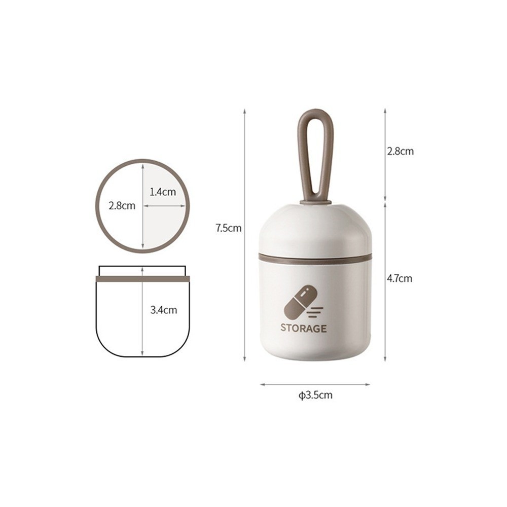 Thuốc FAVORITEGOODS, Hộp đựng thuốc Mini đầy màu sắc, Hộp đựng máy tính bảng đa ngăn hình tròn di động bền bỉ