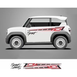 Tổng hợp Bộ tem Ô tô VF3 mẫu xe SPORT dán xe phong cách thể thao, Decal chống nước, chống phai màu, tem xe gia đình