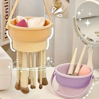 Bộ Dụng Cụ Sấy Trứng Trang Điểm - Hiện Vật Bảo Quản Bọt Biển Máy Giặt Bột Puff - TPR + PP Cọ Trang Điểm Làm Sạch Bát