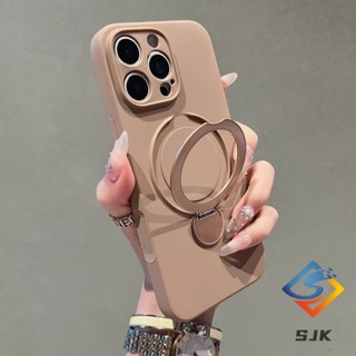 Vỏ cứng chống sốc từ tính 360° Đế kim loại xoay cho iPhone 16 Pro Max 15 14 13 Pro Max Bảo vệ bền bỉ