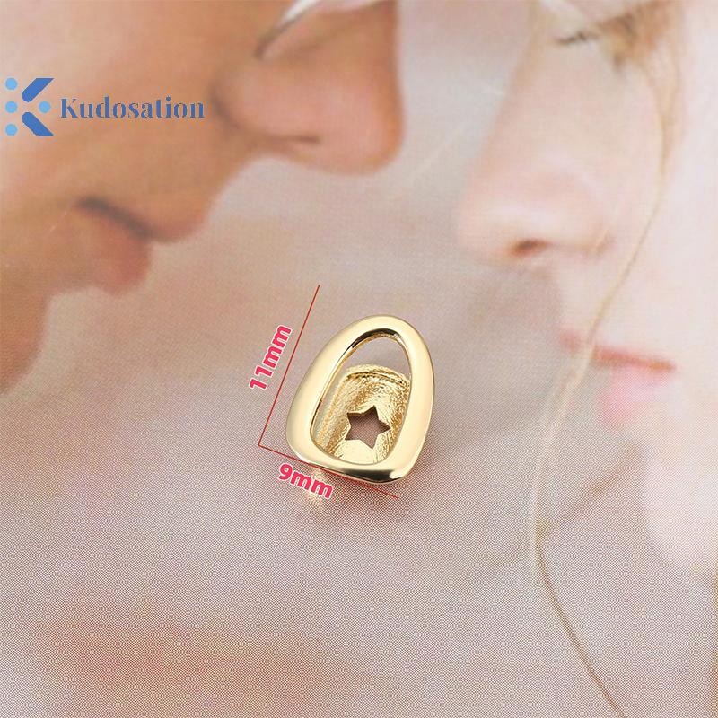 Kudosation Hip Hop Ngôi Sao Rỗng Răng Grillz Răng Trang Trí Răng Mũ Fangs Nha Khoa Nướng Cho Nữ Trang Sức Cosplay