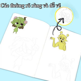 【BabyJoy】SPRUNKI Sổ Vẽ Trẻ Em,Sách viết tay Đồ chơi giáo dục,Sách vẽ đường,Sổ Tô Màu Và Vẽ Nguệch Ngoạc Cho Trẻ Em