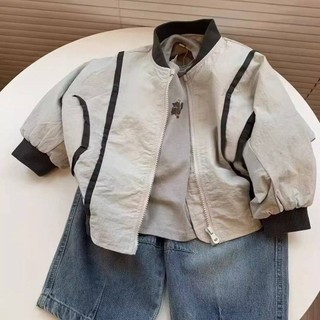 Áo Khoác Bé Trai Mùa Xuân Thu 2025 Phong Cách Mới Phiên Bản Hàn Quốc Trẻ Em Bé Thời Trang Phù Hợp Với Bóng Chày Đồng Phục Hàng Đầu