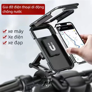 Giá đỡ điện thoại xe máy chống thấm nước cao cấp，Chiều cao có thể được điều chỉnh theo ý muốn và nó có thể xoay 360 độ.