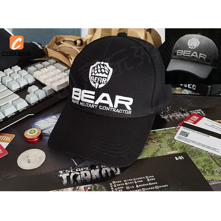 Quạt cosplay mũ bóng chày Bear USEC đen xanh cho trò chơi Escape from Tarkov