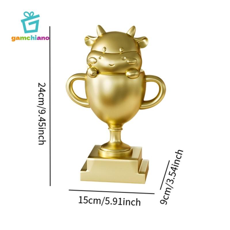 Trophies Cup Hình Bò Theo Chủ Đề Với Đế Cúp Lưu Niệm Cho Trò Chơi Trẻ Em