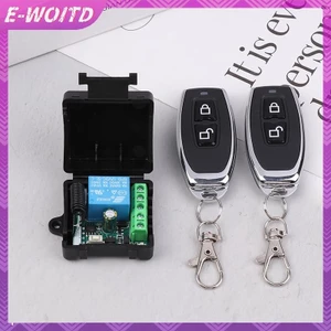Công tắc điều khiển từ xa cổng đa năng E-WOITD DC 12V RF 433 Mhz Bộ thu rơle mã hỏi Mô-đun Mini DIY cho đèn LED cửa nhà để xe E-WOITD