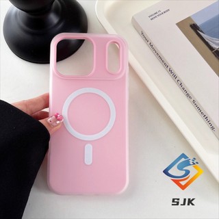 Ốp Lưng Silicon Acrylic Từ Tính Matte Soft Feel Cho iPhone 17 Pro Max 11 12 13 14 15 16 Pro Max 17Air 14 / 15 / 16Plus Vỏ Bảo Vệ Chống Sốc