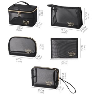 CAPA Clear Mesh Du Lịch Mỹ Phẩm Tổ Chức Túi Dung Tích Lớn Chống Nước Di Động Túi Bảo Quản Trang Điểm Cho Chuyến Đi