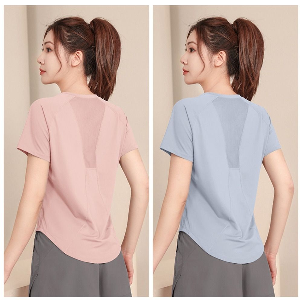 Giày chạy bộ chuyên nghiệp & Áo tập thể dục thoáng khí ngắn tay - Chất liệu khô nhanh thoải mái cho quần áo tập yoga nhẹ nhàng