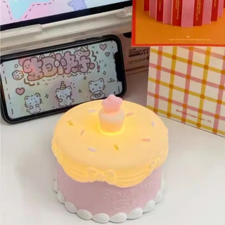 Sáng Tạo Bánh Sinh Nhật Đèn Ngủ Kawaii Dễ Thương Trang Trí Bàn Làm Việc Phụ Kiện Sinh Nhật