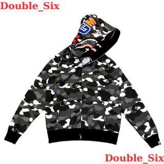 Áo Khoác Nỉ Bape Mũ 2 Lớp .Double - Six. Áo Hoodie Nỉ Dày Dặn Dáng Rộng