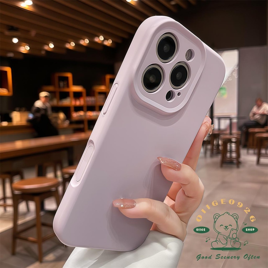 Ốp điện thoại dạng lỏng màu kẹo iphone16 Pro Max 15 14 vỏ cho vỏ iPhone vỏ mềm silicon TPU chống sốc