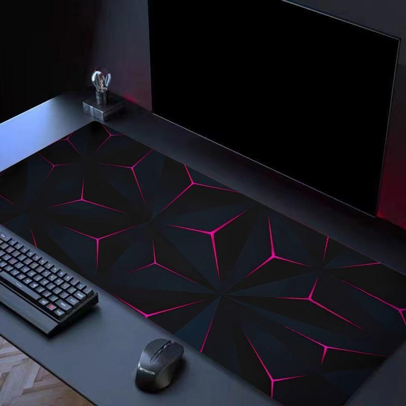 Miếng Lót Chuột Chơi Game Cao Cấp (Lên Đến 90x40cm) - Thảm Để Bàn Tổ Ong Cybernetic, Đế Cao Su Chống Trơn Trượt Cho Streamers & Thiết Lập Công Nghệ Tối Giản